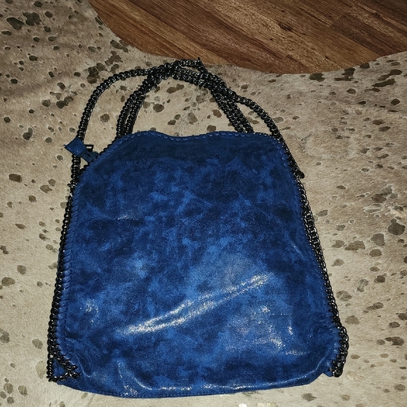 Handbags - Vibrant Blue Shoulder Bag with Braided Handles